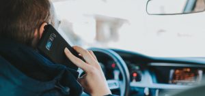 on the phone while driving